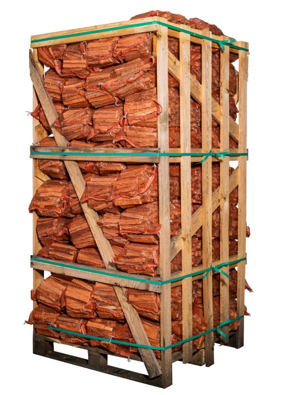 Anzündholz Kiefer Fichte 22 Liter Sack 80 Sack Palette – Bild 5