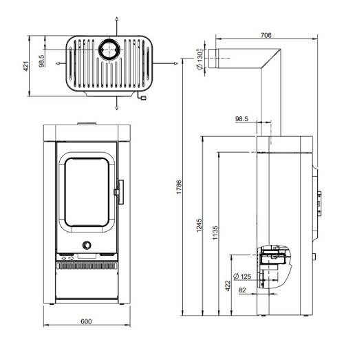 KAMINOFEN AUSTROFLAMM SINA 6 KW – Bild 5