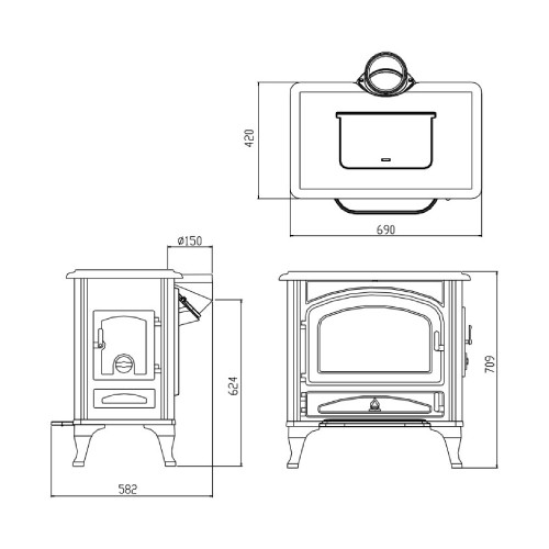 KAMINOFEN AUSTROFLAMM WIEN 6 KW – Bild 5