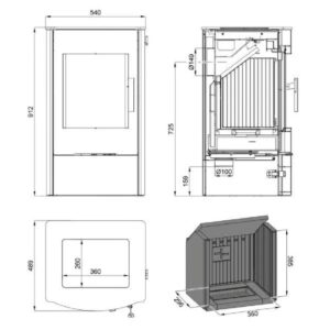 KAMINOFEN HAAS UND SOHN ELLMAU COOK EASY 6 KW