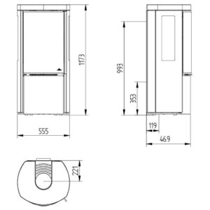 KAMINOFEN JYDEPEJSEN COZY MODERN 6 KW