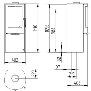 KAMINOFEN JYDEPEJSEN MIDO 6 KW