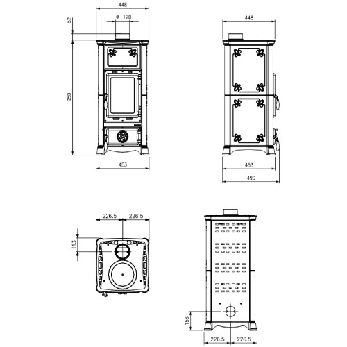 KAMINOFEN LA NORDICA EMILIANA 6,5 KW – Bild 3