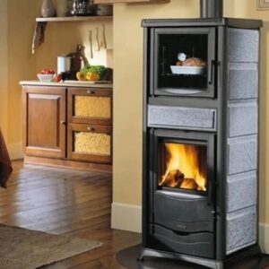 KAMINOFEN LA NORDICA ROSSELLA PLUS FORNO EVO 9,1 KW MIT BACKFACH