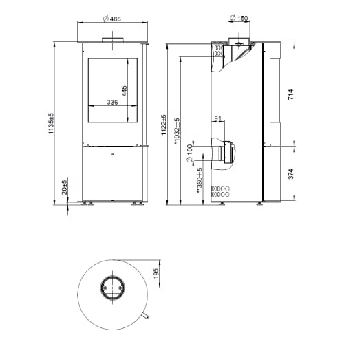 KAMINOFEN WODTKE PORTO 5 KW RAUMLUFTUNABHÄNGIG – Bild 3