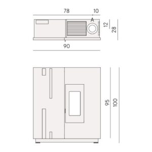 Pelletofen Cadel Baggy 7 Up-Twin 6,9 kW