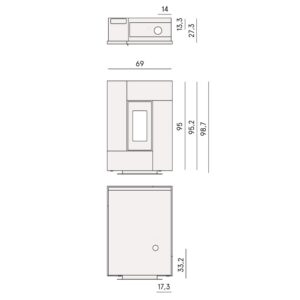 Pelletofen Cadel Grace 7 Up 7 kW