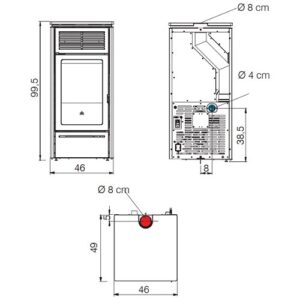 PELLETOFEN EDILKAMIN SLIDE 7 EVO 6,9 KW