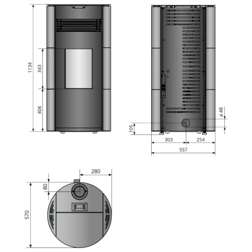 Pelletofen Justus Norta 8 kW – Bild 3