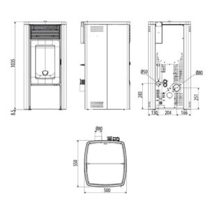 PELLETOFEN MCZ EGO AIR 8 M3 8,1 KW