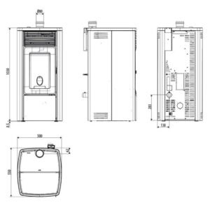 PELLETOFEN MCZ EGO AIR 8 UP! M3 8,1 KW
