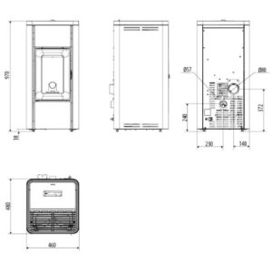 PELLETOFEN MCZ GHEA AIR 6 S1 6,3 KW