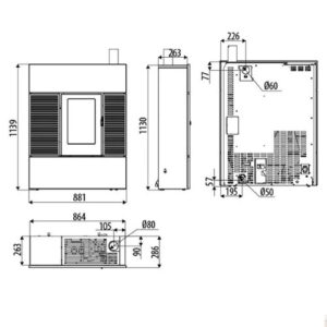 PELLETOFEN MCZ RAY COMFORT AIR 8 UP! M2 7,8 KW