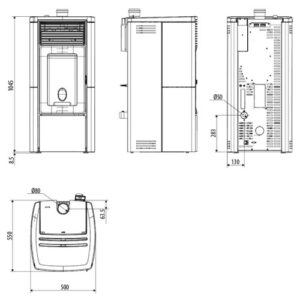 PELLETOFEN MCZ STAR AIR 8 UP! M3 8,1 KW