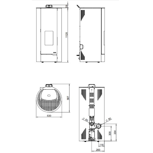 PELLETOFEN PALAZZETTI ECOFIRE NINA 8 KW – Bild 3