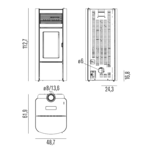 Pelletofen Red Aster Multiair 10 XUP! S1 10 kW – Bild 4