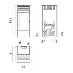 PELLETOFEN RED ALTHEA MULTIAIR 9 UP! S2 8,8 KW
