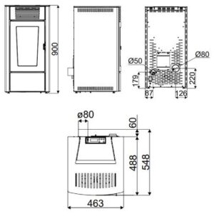 PELLETOFEN RED DALIA AIR 6 S1 6,3 KW