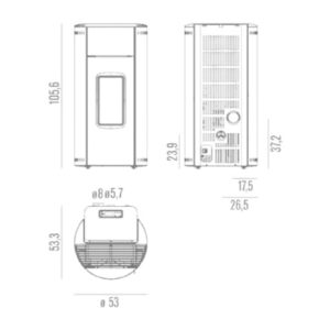 PELLETOFEN RED KUNAL AIR 8 S1 8 KW