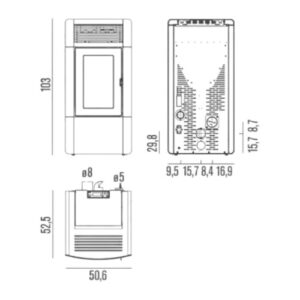 PELLETOFEN RED MALVA MULTIAIR 10 S2 10 KW