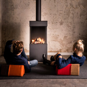 Trimline Hocker Feuerfarben